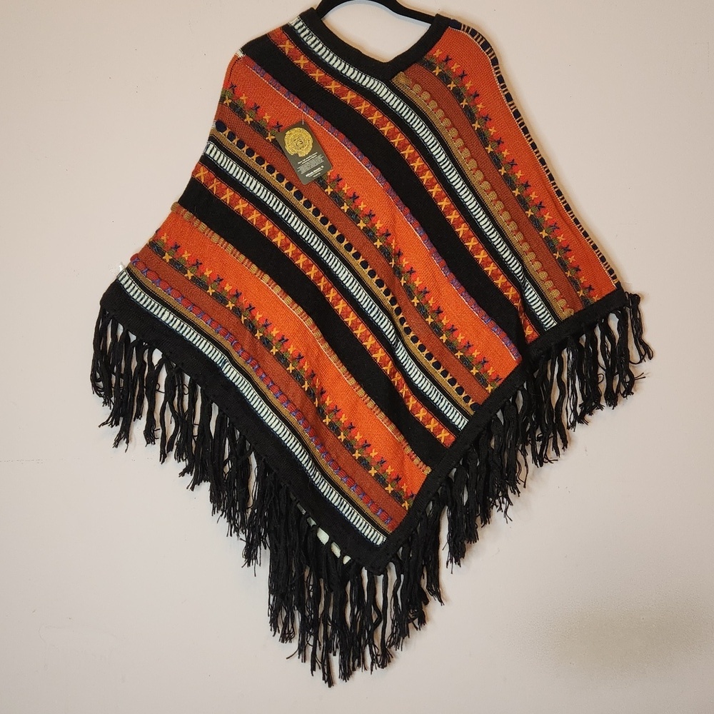 Made in Peru 100% Baby Alpaca Multicolor Poncho